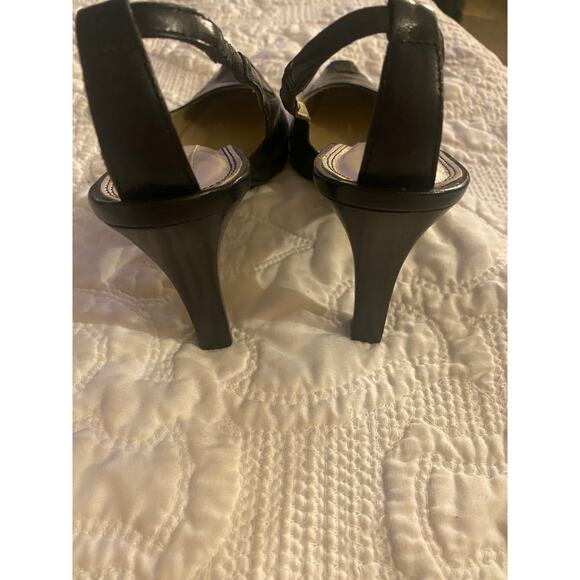 Unisa leather black sling backs 8M - Picture 4 of 10